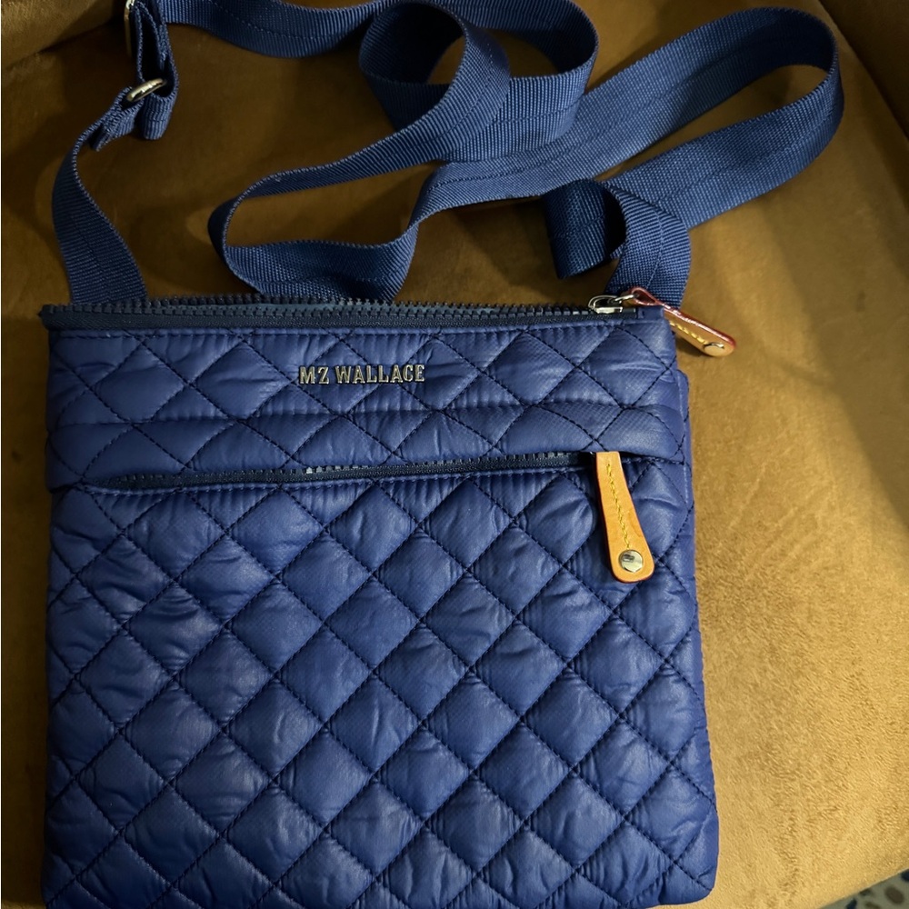 MZ Wallace Blue Quilted Crossbody Bag - Picture 2 of 4